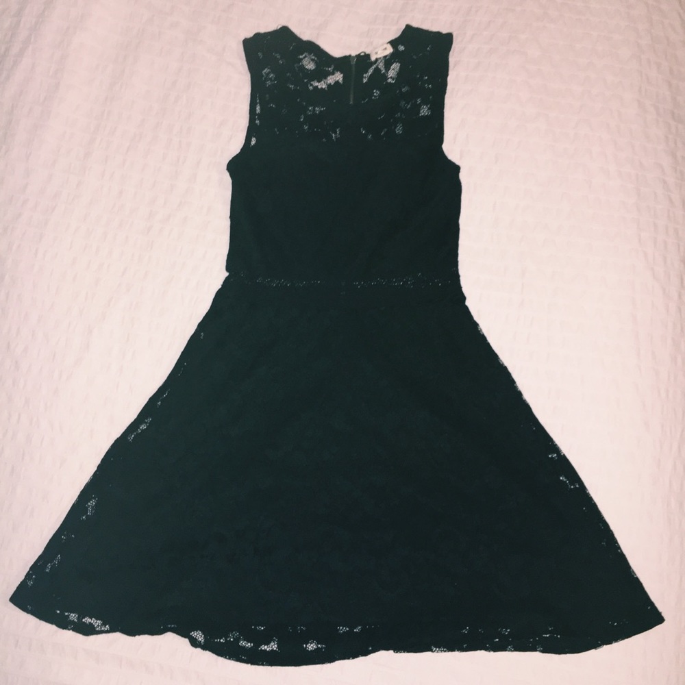 Black Lace Flare Dress: Garage